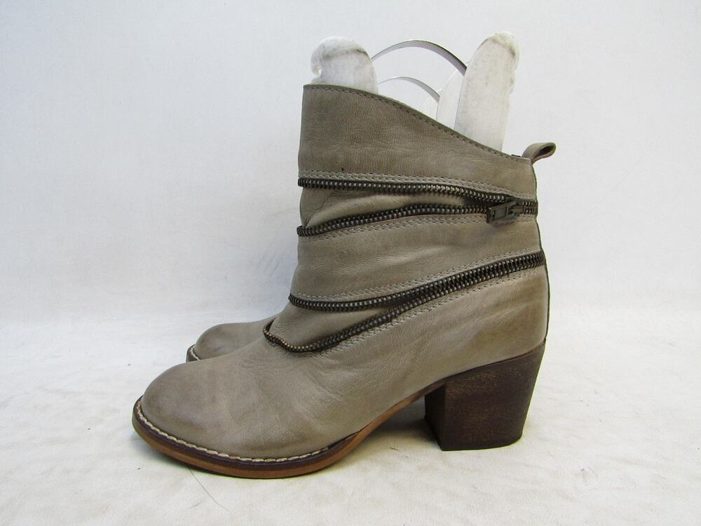 Sundance Womens Size 35 EUR Brown Leather Zip Ankle Fashion Boots Booties